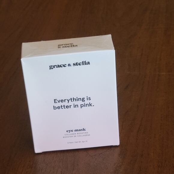 Grace & Stella Everything Better In Pink Collagen Boosting Eye Mask 12 Pairs New - Picture 1 of 12